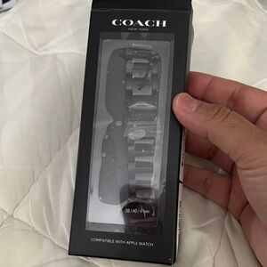 Coach black Apple band